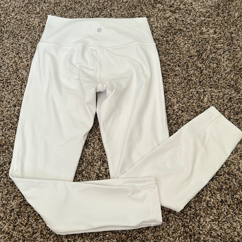 Lululemon Wunder Under High Rise Tights 25” Full On Luxtreme White Size 6 W5BY5S
